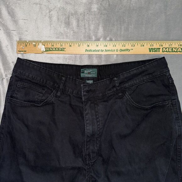 Woolrich Mens 36x30 Denim Pants Utility Straight Stretch Workwear Black Jeans - Picture 6 of 7